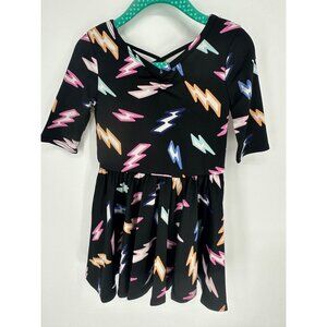 Dotdotsmile Girls Dress Size 2T Multi Color Lighting Bolt Print New With Tags